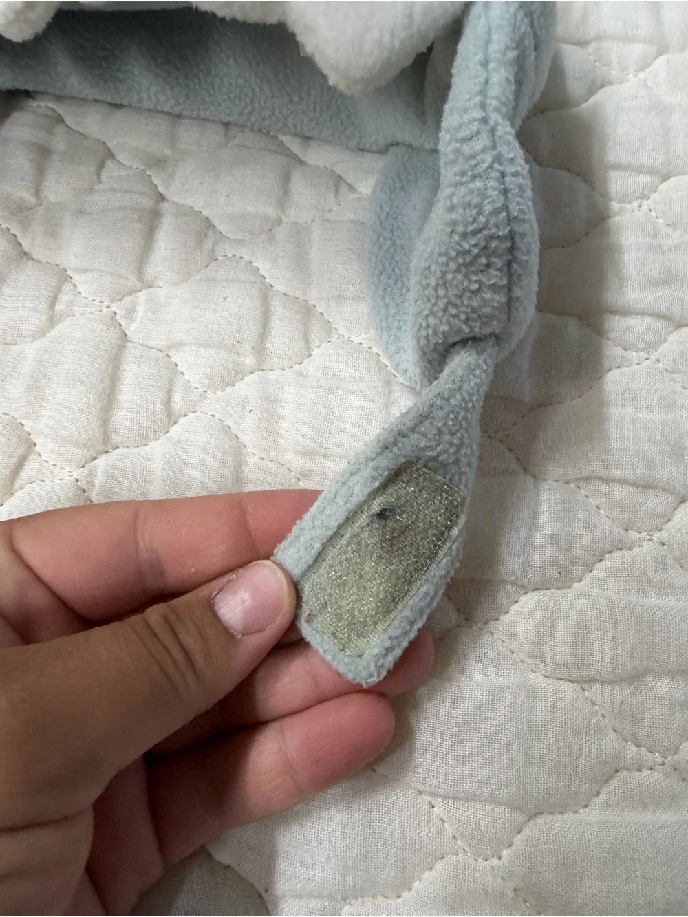 Children's Shark Fleece Earflap Hat in Light Gray with White Teeth infant